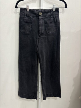 Pilcro Black Wide Leg Cropped Pants